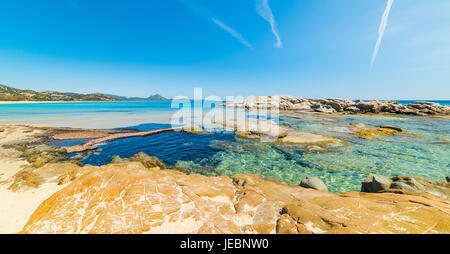 Scoglio di Peppino Strand in Sardinien Stockfoto