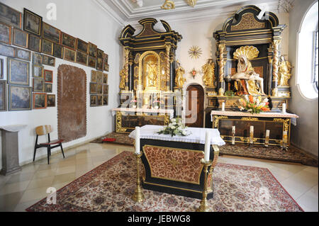 Deutschland, Bayern, verwunschen, Kloster Heilig Kreuz, Kirche, Innenansicht, Krypta Band, Chor, Stockfoto