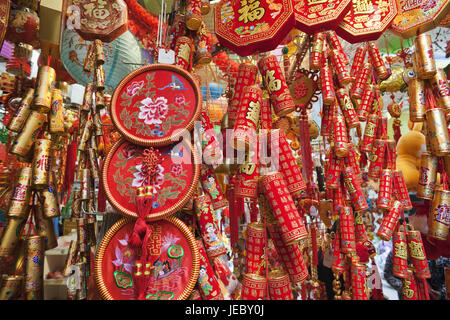 China, Hong Kong, Dekoration zum chinesischen Neujahr fest, Stockfoto