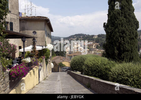 Italien, Toskana, Region Florenz, Blick auf Fiesole, Stockfoto