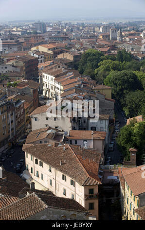 Italien, Toskana, Pisa, Blick über die Dächer der Stadt, Stockfoto