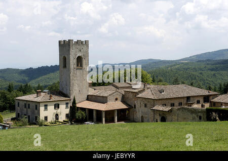 Italien, Toskana, Region Chianti, der Abtei von Coltibuono, Stockfoto