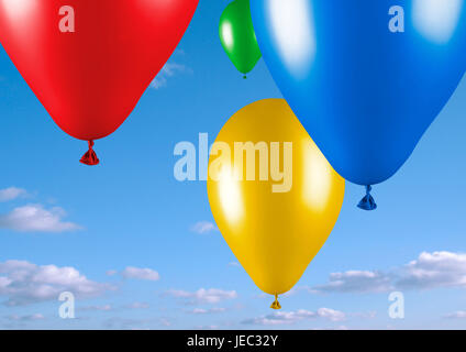 Luftballons, hell, Himmel, Float, Stockfoto