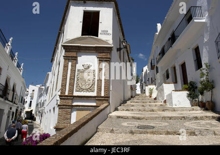 Spanien, Andalusien, Costa Del Sol, Frigiliana, weiße Häuser, Stockfoto