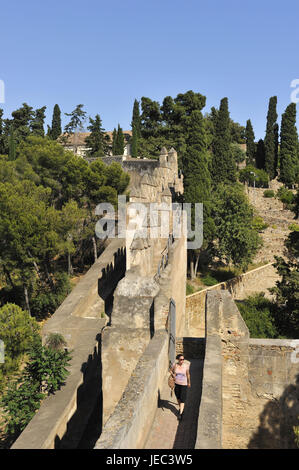 Spanien, Malaga, Castillo de Gibralfaro, Stockfoto