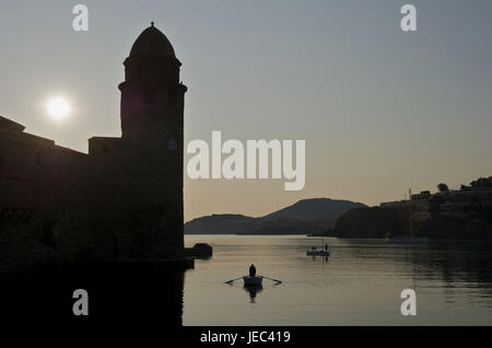 Europa, Frankreich, Collioure, die Kirche Notre-Dames-des-Anges, in den Hintergrund-Stiefeln, Stockfoto