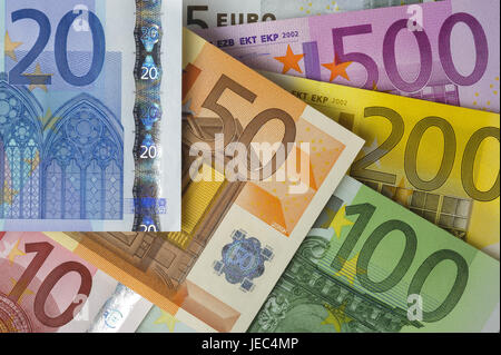 Euro Banknoten, mittlere close-up, Stockfoto