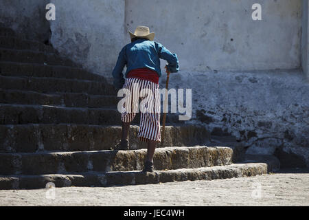 Guatemala, Atitlan See, Mann, Maya, kein Model-release Stockfoto