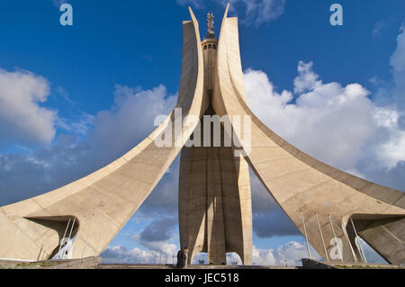 Die Märtyrer-Denkmal in Algier, der Hauptstadt von Algerien, Afrika Stockfoto