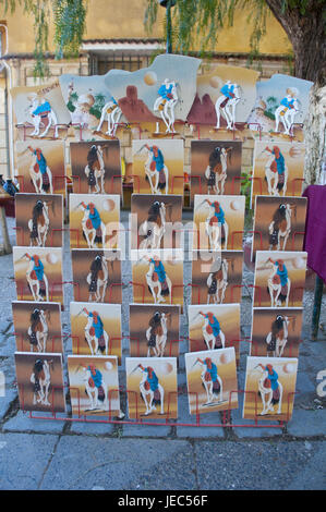 Bilder gemalt von Sand als Souvenir, Tipasa, Algerien, Afrika, Stockfoto