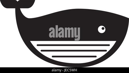 niedliche Wal isolierten Symbol Stock Vektor