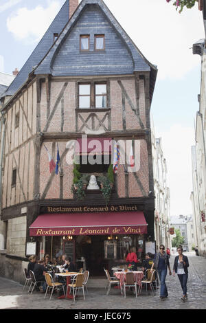 Frankreich, Loire-Tal, Touren, Restaurant 'Leonard de Vinci', Stockfoto