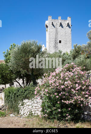 Benediktinerkloster St. Mary auf Str. Marys Insel im Jezero Meer See auf der Insel Mljet in Kroatien Dalmatien Stockfoto