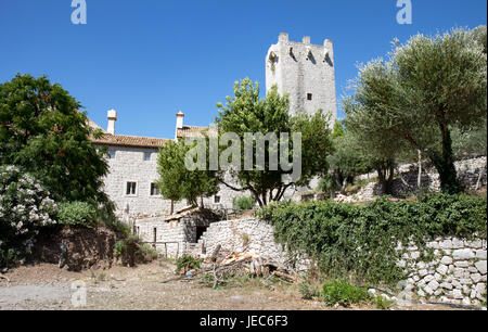 Terrasse in das Benediktinerkloster St. Mary auf Str. Marys Insel im Jezero Meer See auf der Insel Mljet in Kroatien der dalmatinischen Küste angehoben Stockfoto