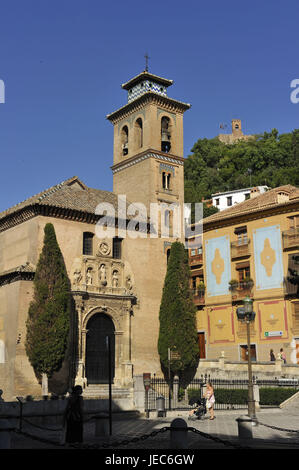 Spanien, Andalusien, Granada, Kirche, Santa Ana, Stockfoto