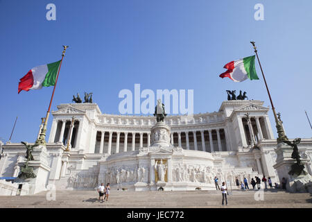 Italien, Rom, Reiterstatue von Victor Emmanuel II, Stockfoto