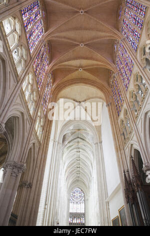 Frankreich, Loire-Tal, Touren, Kathedrale Saint-Gatien, innen geschossen, Stockfoto