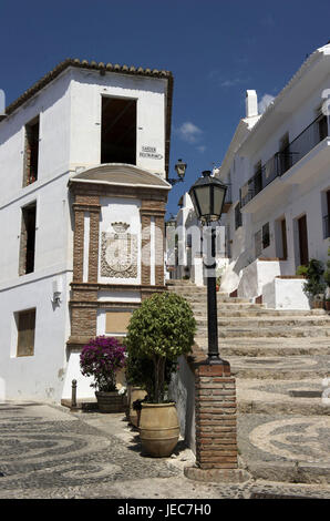 Spanien, Andalusien, Costa Del Sol, Frigiliana, weiße Häuser, Stockfoto