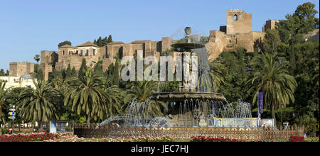 Spanien, Malaga, Alcazaba und Plaza del general Torrijos Stockfoto