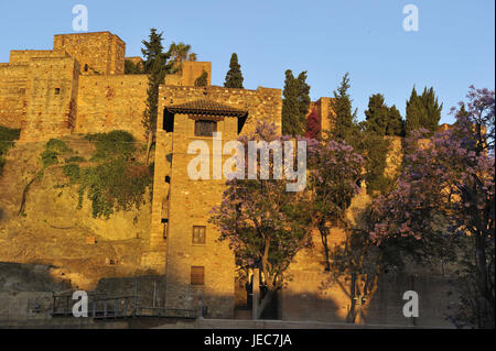 Spanien, Malaga, Festung Alcazaba, Stockfoto