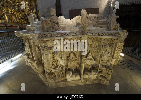 Spanien, Kastilien und Leon, Burgos, Kartause, Cartuja de Miraflores, Mausoleum, Stockfoto