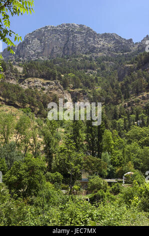 Spanien, Andalusien, Sierra de Cazorla, Blick auf die Bergkette, Stockfoto