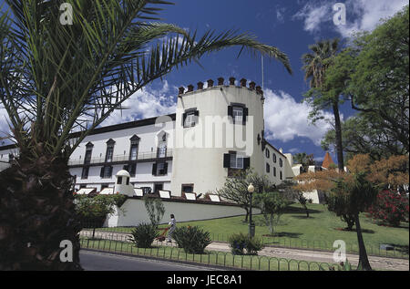 Insel Madeira, Funchal, Portugal, Fortaleza de Sao Lourenco, Inselhauptstadt, Uferpromenade, Schloss, Burg, Palast, Struktur, Architektur, Ort von Interesse, Reiseziel, Tourismus, Stockfoto