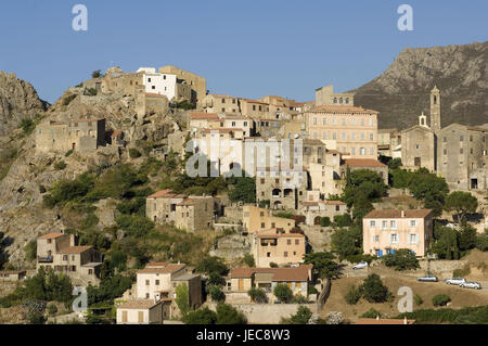 Frankreich, Korsika, Balagne, Speloncato, lokale Ansicht, Stockfoto