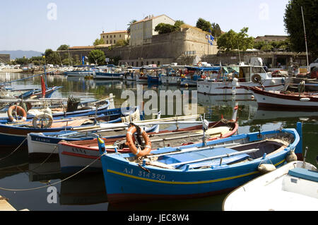 Frankreich, Korsika, Ajaccio, Altstadt, Hafen, Festung, Stockfoto