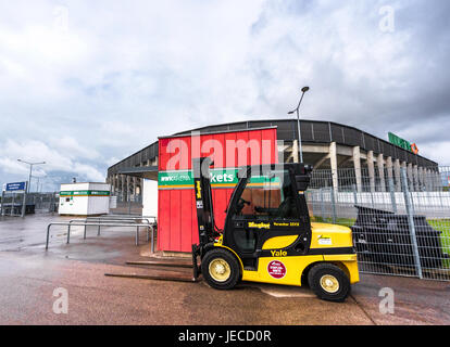 Besuch WWK Arena - das offizielle Stadion des FC Augsburg Stockfoto