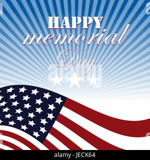Glücklich Memorial Day-Design-Hintergrund. Stock Vektor