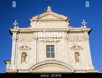 Reisen Sie nach Italien - Fassade von Santa Maria in Provenzano (Insigne Collegiata di Santa Maria in Provenzano) Kirche am Piazza Provenzano Salvani in Sie Stockfoto