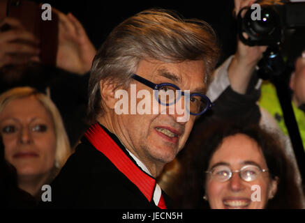 Berlin, Deutschland, 12. Februar 2015: Wim Wenders und Ehepartner Donata Berlinale. Stockfoto