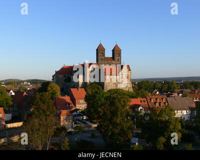 Schloss Quedlinburg in Sachsen-Anhalt, Deutschland Stockfoto