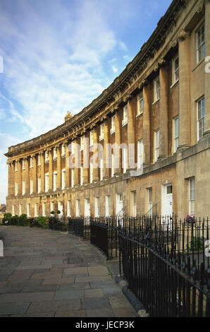 Großbritannien, England, Somerset, Bad, royal Crescent, detail, Terrasse, Europa, Ziel, Ort von Interesse, Struktur, Architektur, Stadtplanung, Tourismus, Architektur, Royal, halbrunder, UNESCO Welt Kulturerbe, Stockfoto