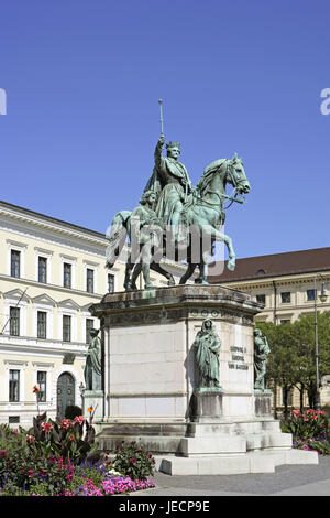 Deutschland, Bayern, München, Raum Odeons, "Denkmal von Ludwig bluten ich" Stockfoto