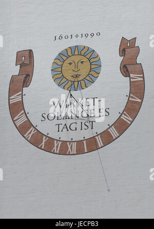 Deutschland, Bayern, Augsburg, Sonnenuhr, Basilika Stück Ulrich und Afra Stockfoto