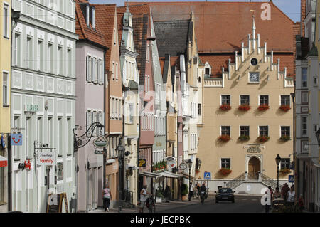 Deutschland, Bayern, verwunschen, Reichsstrasse, Rathaus, Altstadt, Stockfoto