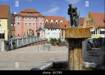 Deutschland, Bayern, verwunschen, Rieder Tor gut angeln, Stockfoto