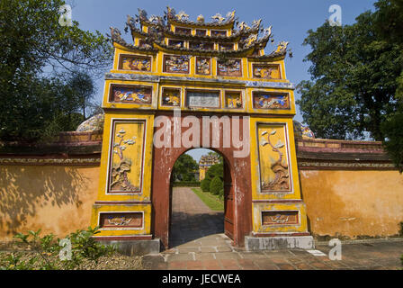 Mieu Tempel, Eingang, Tor, Gee, Vietnam, Stockfoto