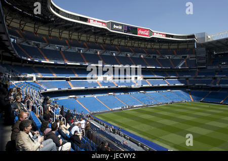 Spanien, Madrid, Santiago-Bernabéu-Stadion, Ständer, Zuschauer, Stockfoto