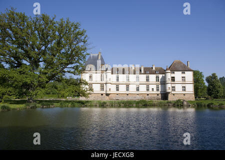 Frankreich, Burgund, Departement Saone-et-Loire, Cormatin, Wasserburg, Stockfoto