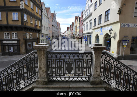 Deutschland, Bayern, verwunschen, Reichsstrasse, Blick auf das Rathaus, Stockfoto