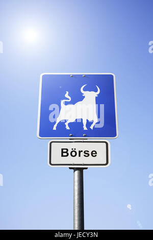 Straßenschild, Icon, Bull, Symbol, Markt-Preise steigen, Stockfoto