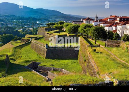 Außenansicht Festung von Valenca Minho Stockfoto