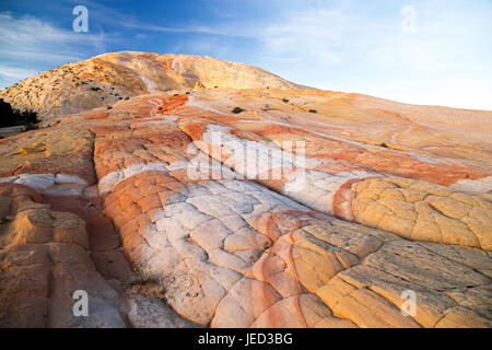 Gelber Rock Grand Staircase-Escalante National Monument-Sonnenuntergang - an der Cottonwood Canyon Road zwischen Bryce Utah und Arizona Seite Stockfoto