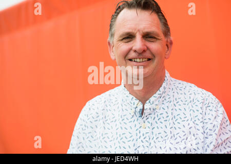 Steve Williams, Wissenschaftsjournalist für Kinder, die 2017 Hay Festival der Literatur und Kunst, Hay on Wye, Wales UK Stockfoto