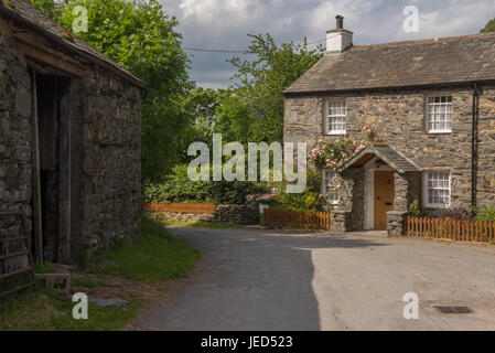 Der Weiler Stonethwaite in Borrowdale Cumbria Stockfoto