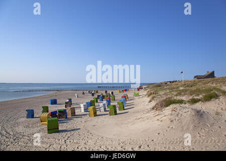 Utersum, Strand, Insel Föhr, Nordsee, Nordseeinsel, Nordseeküste, Nord Fries, Norden Friesen, Nationalpark Schleswig-Holstein Schlamm Wohnungen, Schleswig - Holstein, Norddeutschland, Deutschland, Europa, Stockfoto