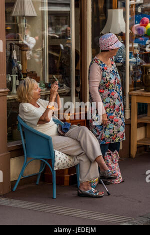 Upton auf Severn, UK. 24. Juni 2017. Kundenansturm um die Fastnacht Stil jazz Parade am 24. Juni 2017 zu sehen. Bildnachweis: Jim Holz/Alamy Live-Nachrichten Stockfoto